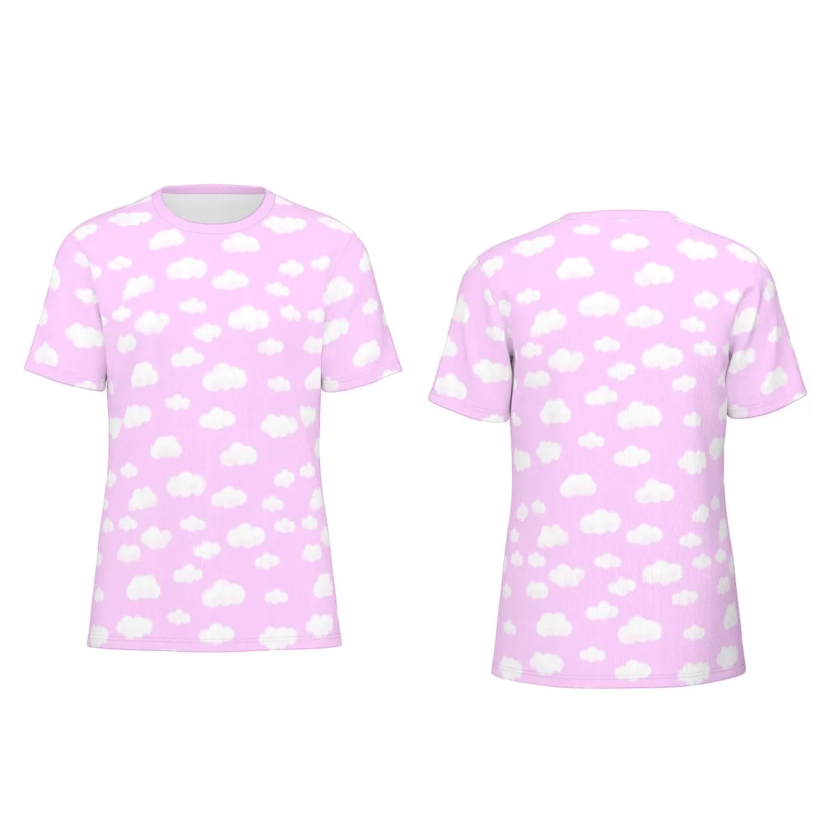 Dreamy Clouds Unisex Cotton T-Shirt (Taffy Pink)