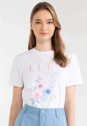 ELLE Leisure Logo Graphic ''Spring Floral'' Print Tee