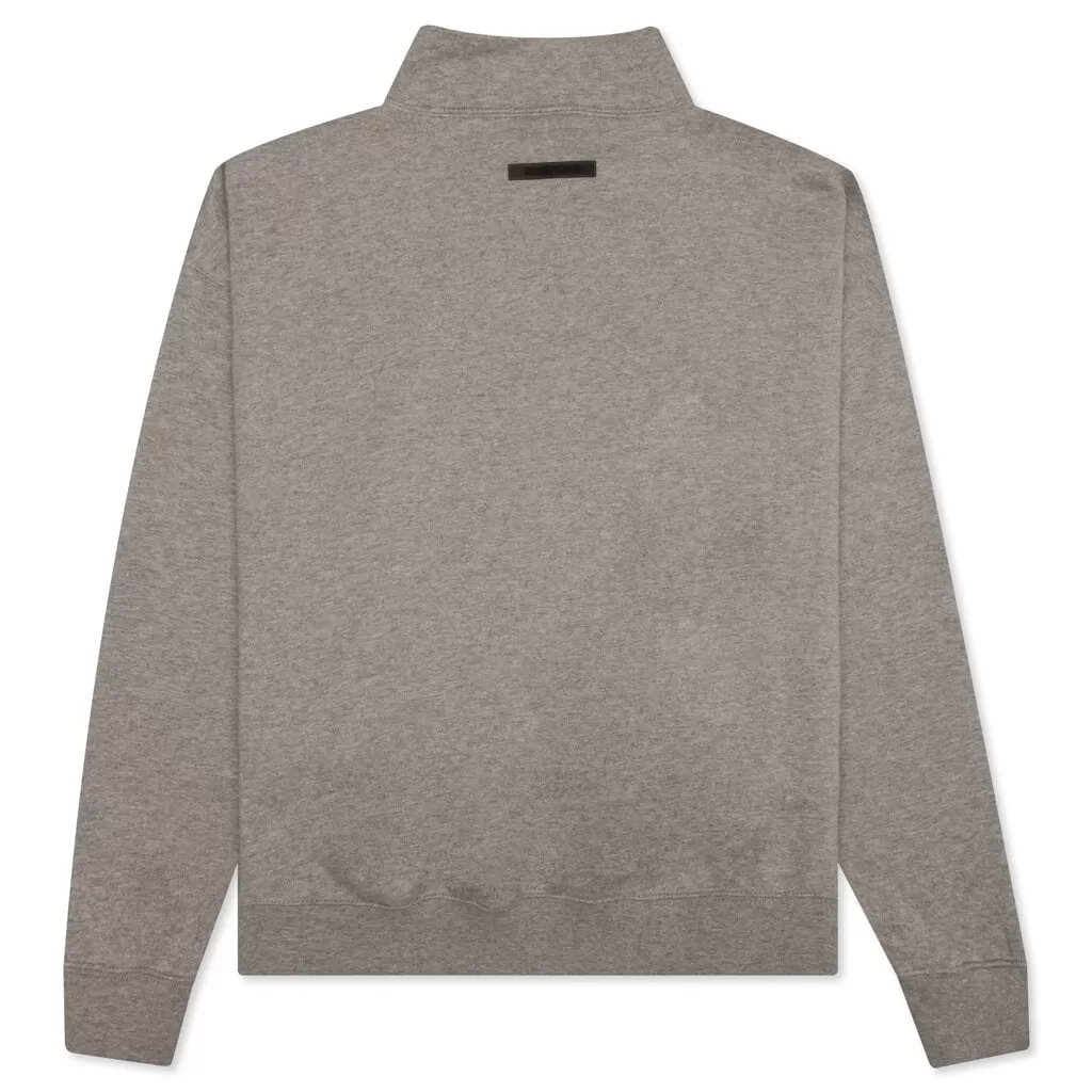 Essentials Pullover Mockneck - Dark Heather Oatmeal