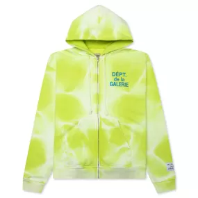 French Zip Hoodie - Lime Green