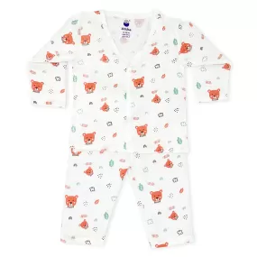 Full sleeve Jabla Pyjama Set 100%Cotton Muslin -Hello Teddy