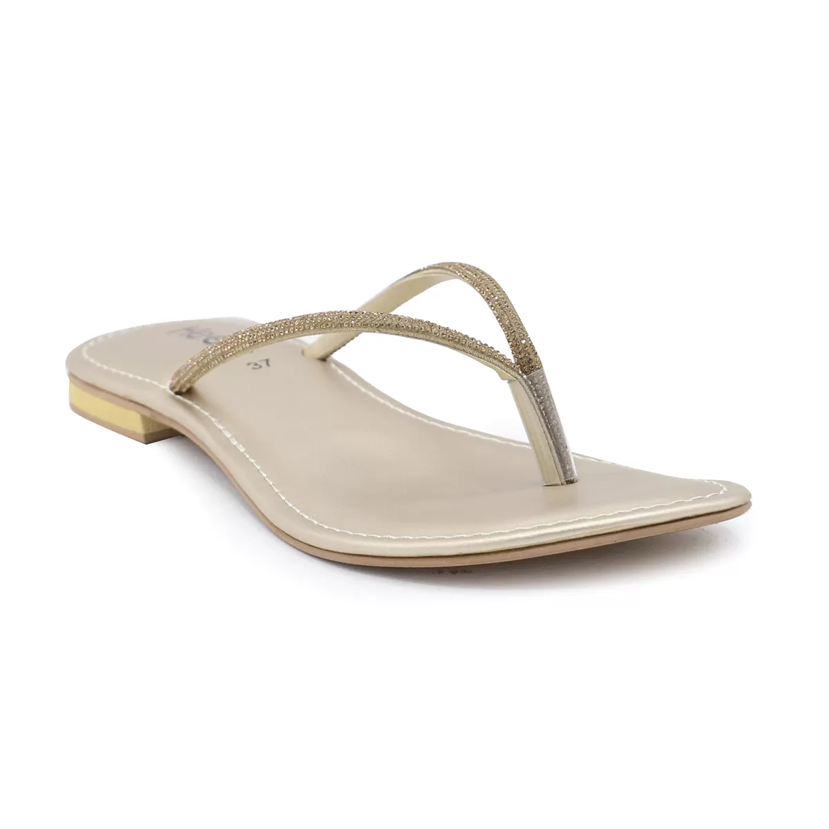 Golden Fancy Chappal 010098