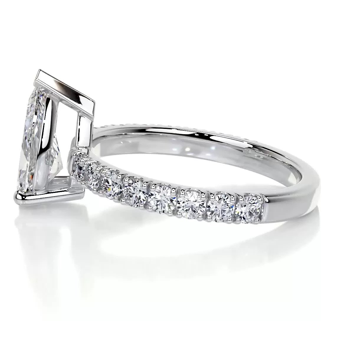 Hailey Diamond Engagement Ring -14K White Gold