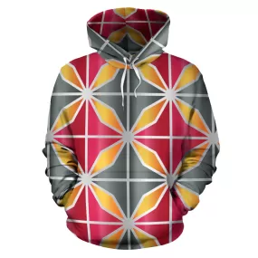 Hoodie - Pink, Orange and Grey