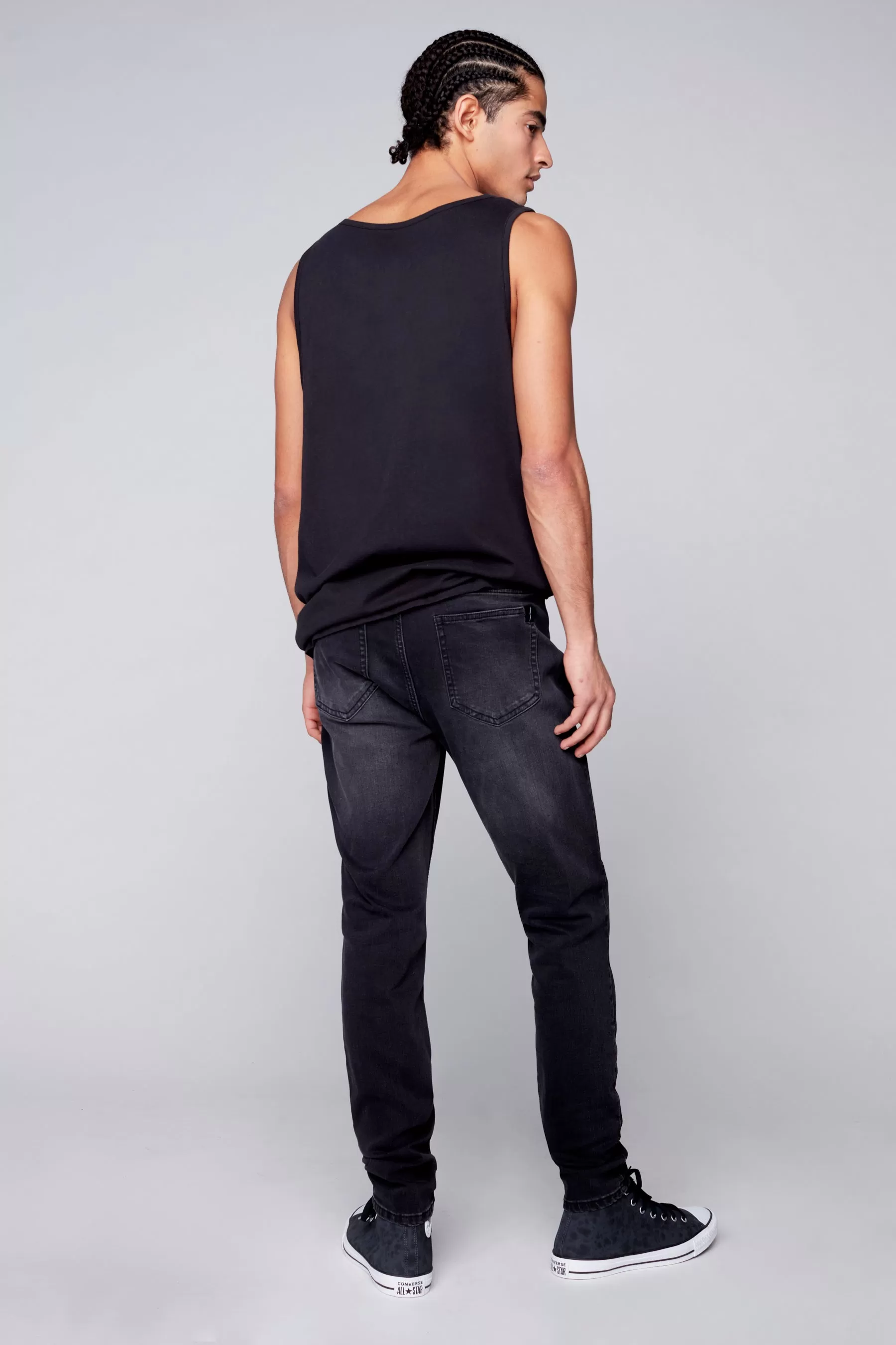 IDOL - Basic 5 Pockets Skinny  Pants - Vintage Black