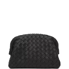 Intrecciato Pouch w/ strap,  Black