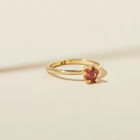 January Birthstone Ring with Raspberry Garnet