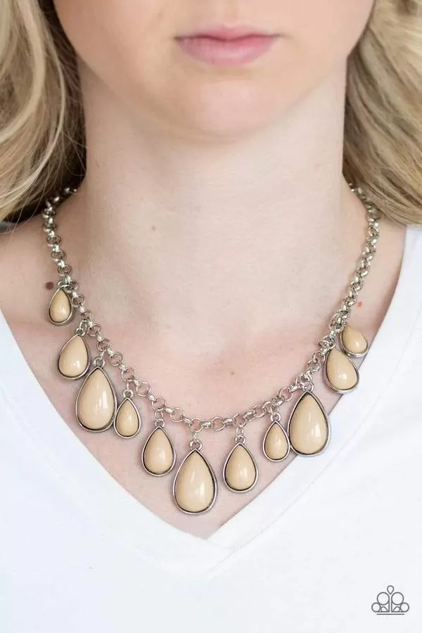 Jaw-Dropping Diva Brown Necklace