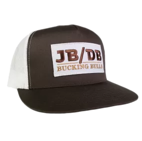 JB/DB Brown & White Mesh Flatbill