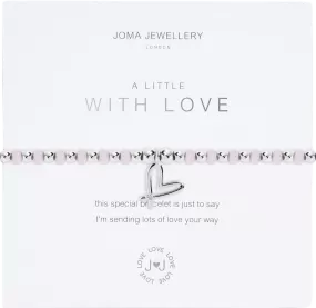 Joma Jewellery Silver / Pink A Little 'with Love' Bracelet One Size