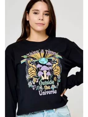 Jr Long Sleeve Shirt - Mushroom Take A Trip Outside The Universe