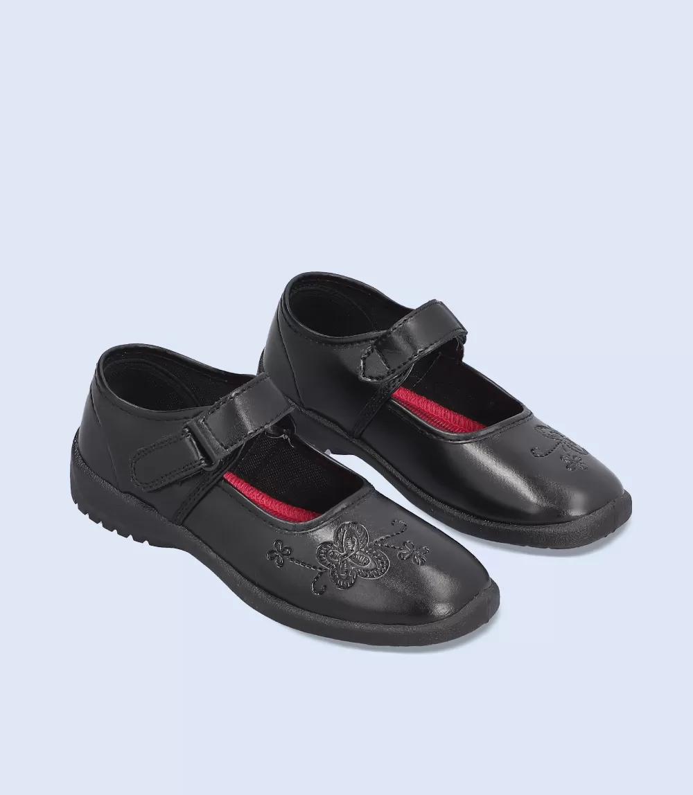 KG0025-BLACK-Girls Casual School Shoes