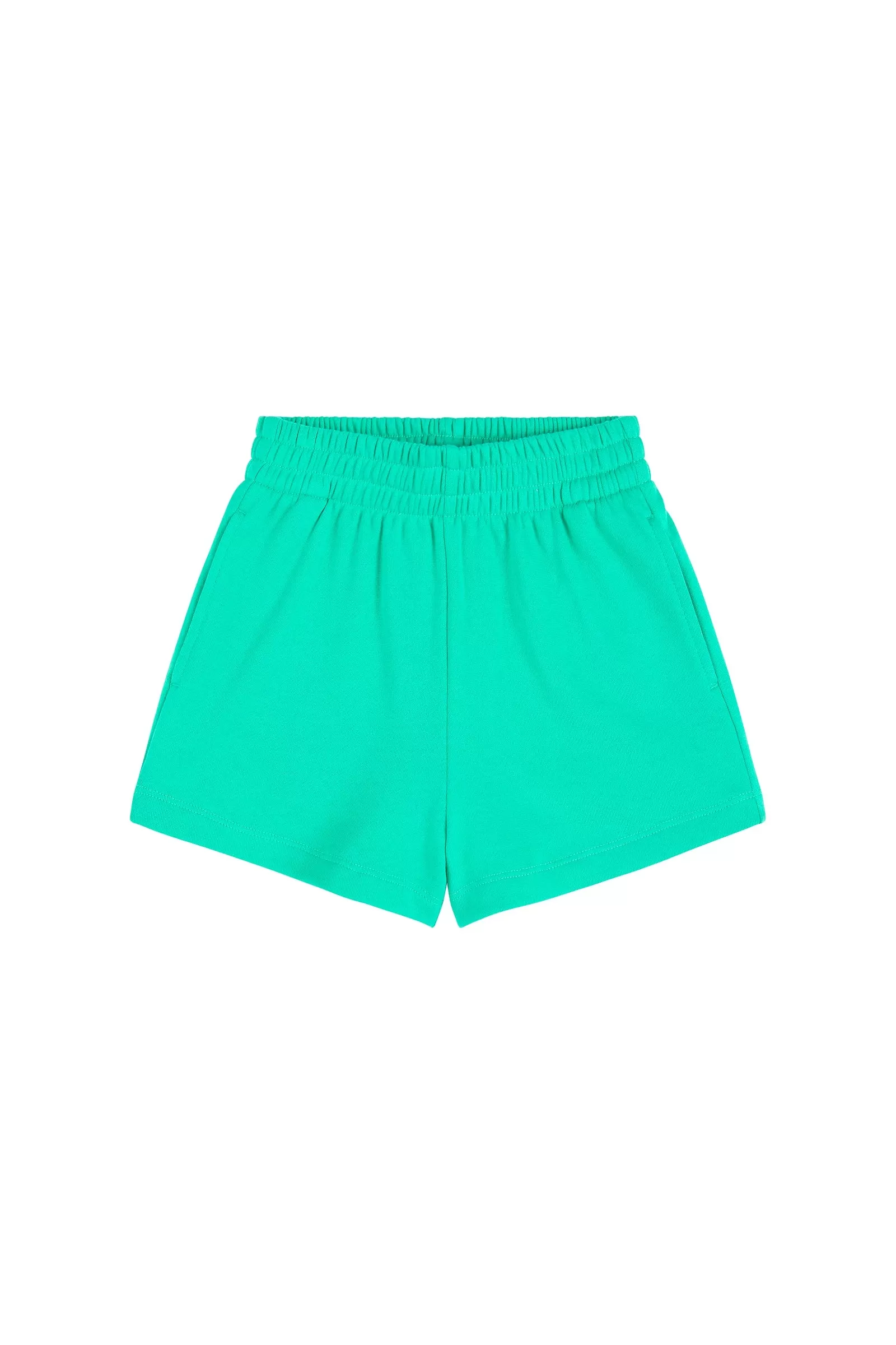 KIDS ESSENTIAL SWEAT SHORT - POOL GREEN