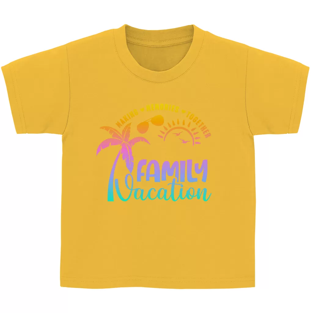 Kinder Basic T-Shirt Family Vacation A1