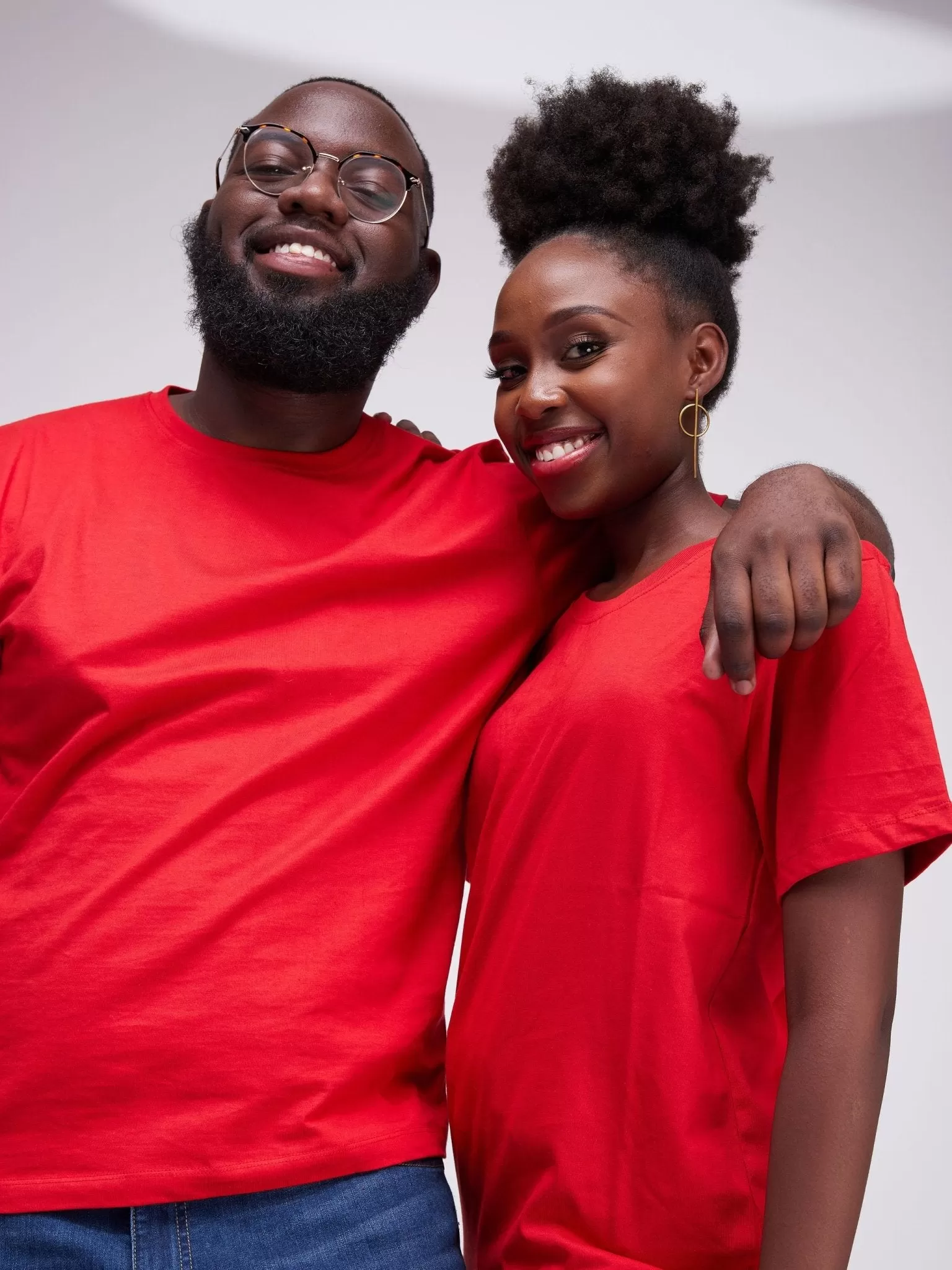 King's Collection Unisex Round Neck T-shirt - Red