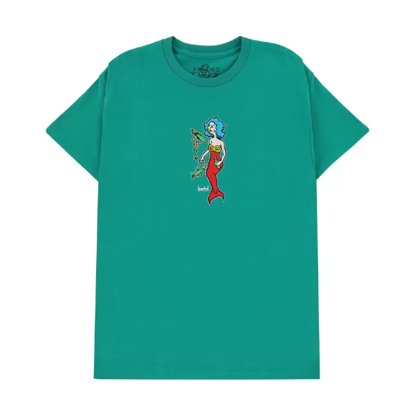 Krooked Mermaid T-Shirt - Kelly/Multicolor