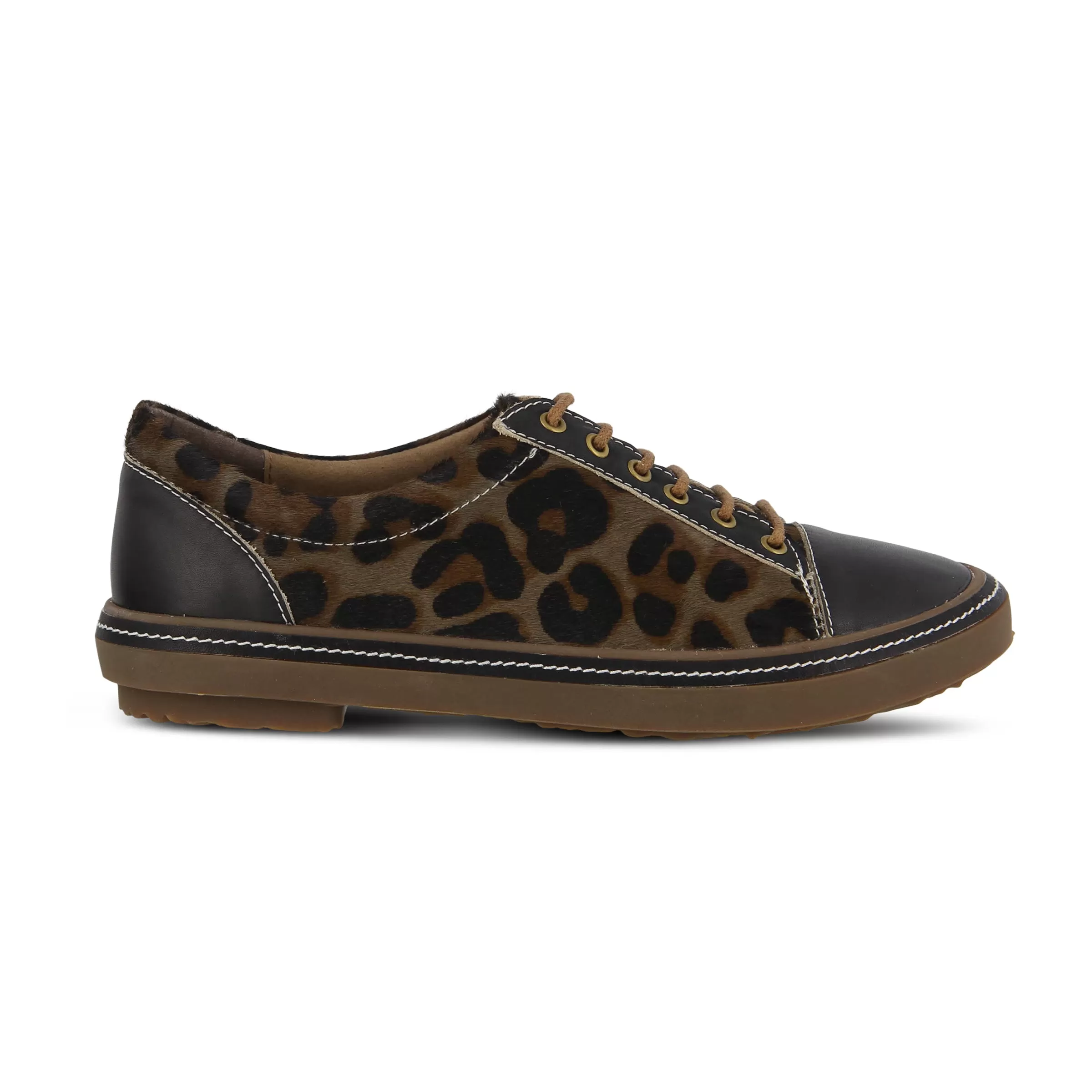 L'ARTISTE LIBBI-LEOPARD LACE-UP SHOE