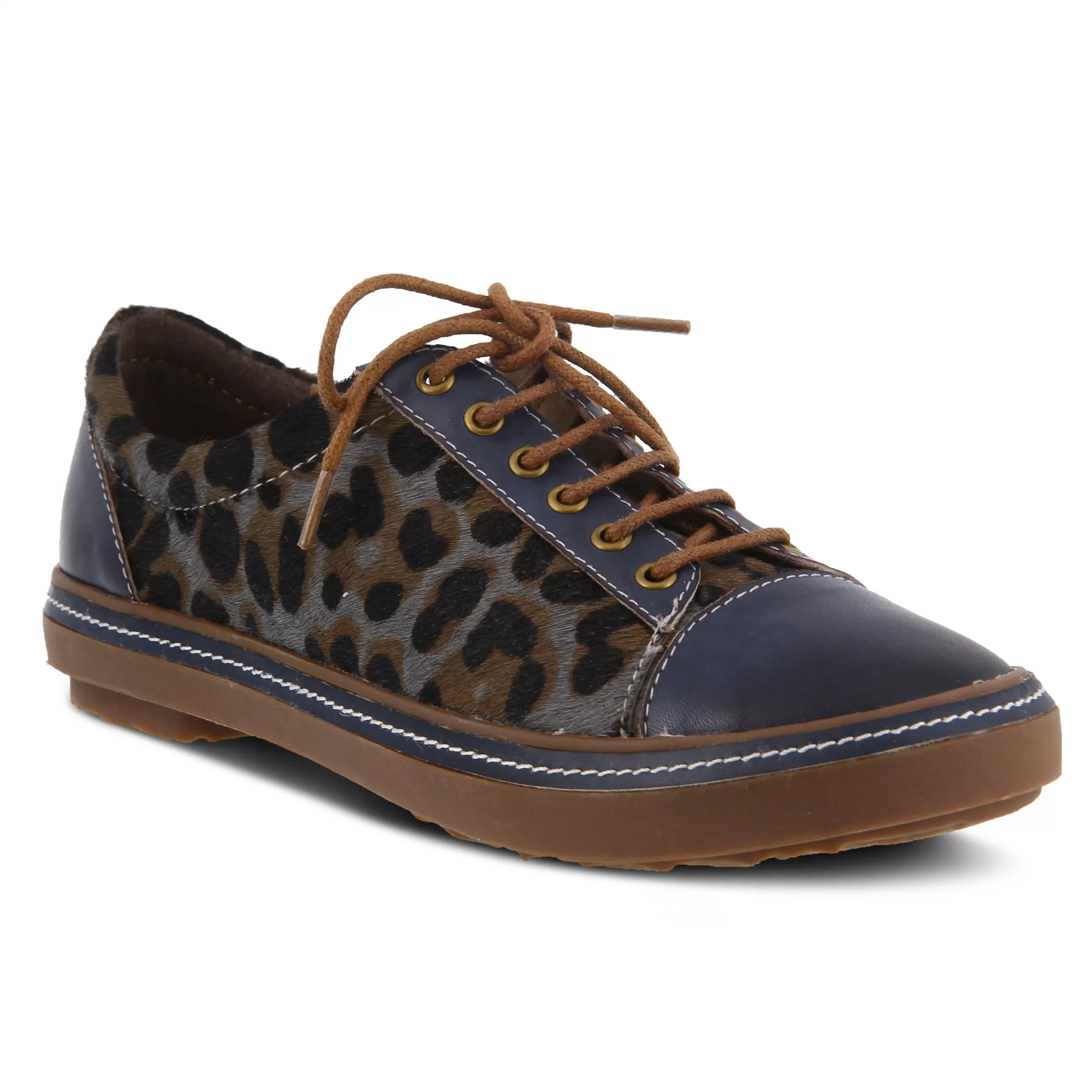 L'ARTISTE LIBBI-LEOPARD LACE-UP SHOE