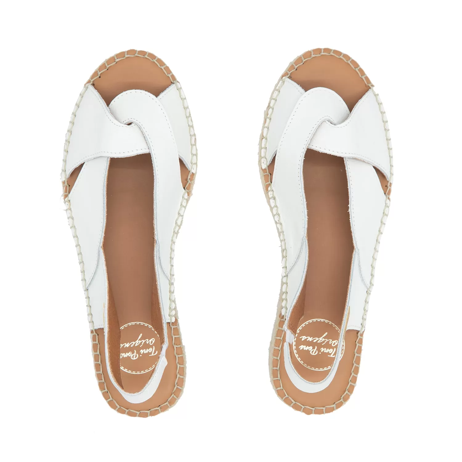 Leather Wedege Espadrille for Women - Enola-P