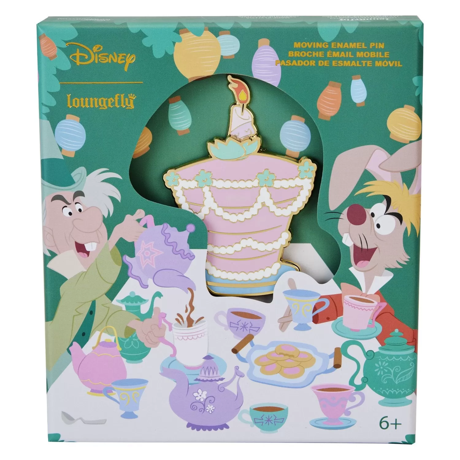 Loungefly Disney Alice in Wonderland Unbirthday Cake Sliding 3 Collector Box Pin