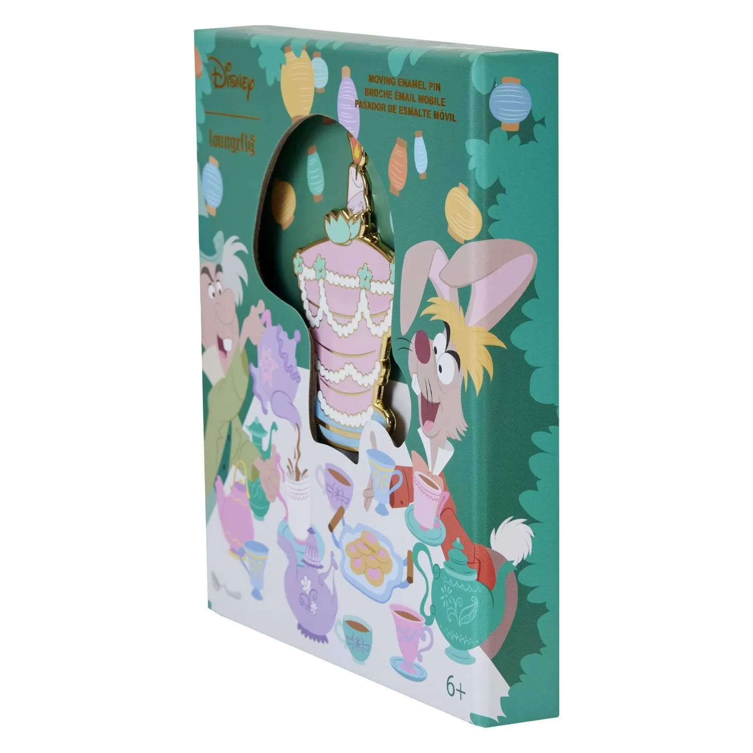 Loungefly Disney Alice in Wonderland Unbirthday Cake Sliding 3 Collector Box Pin