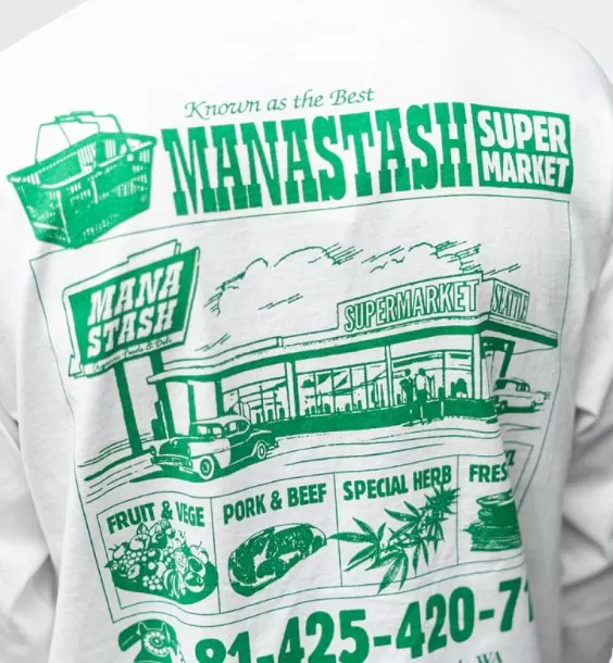 Manastash CiTee L/S SUPERMARKET white