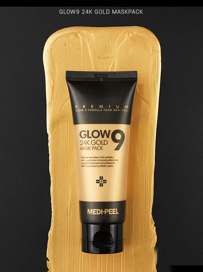 MEDI-PEEL Glow 9 24K Gold Mask Pack 100ml Skin Pore Blackheads Sebum Care