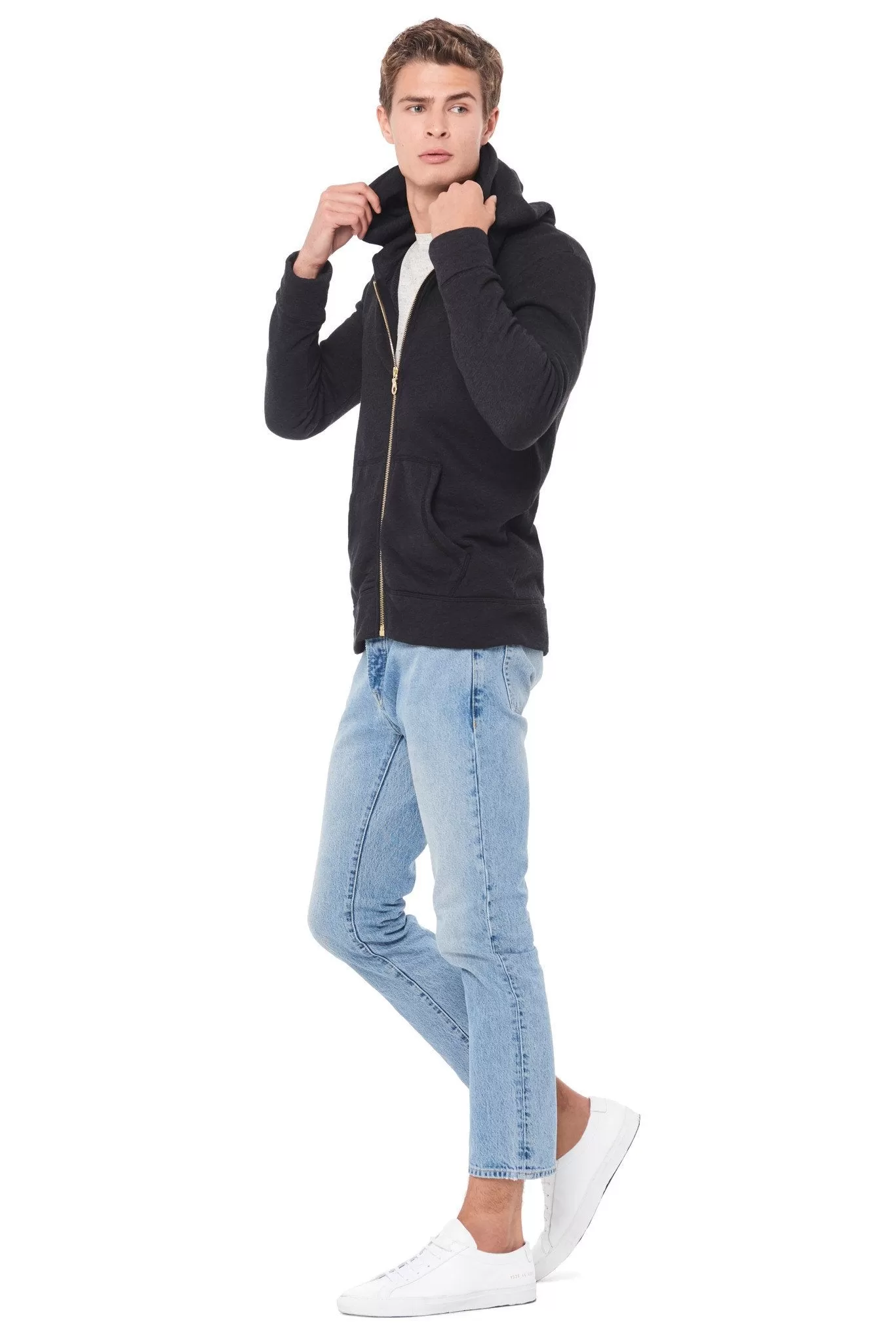 Men's French Terry Zip Front Hoodie