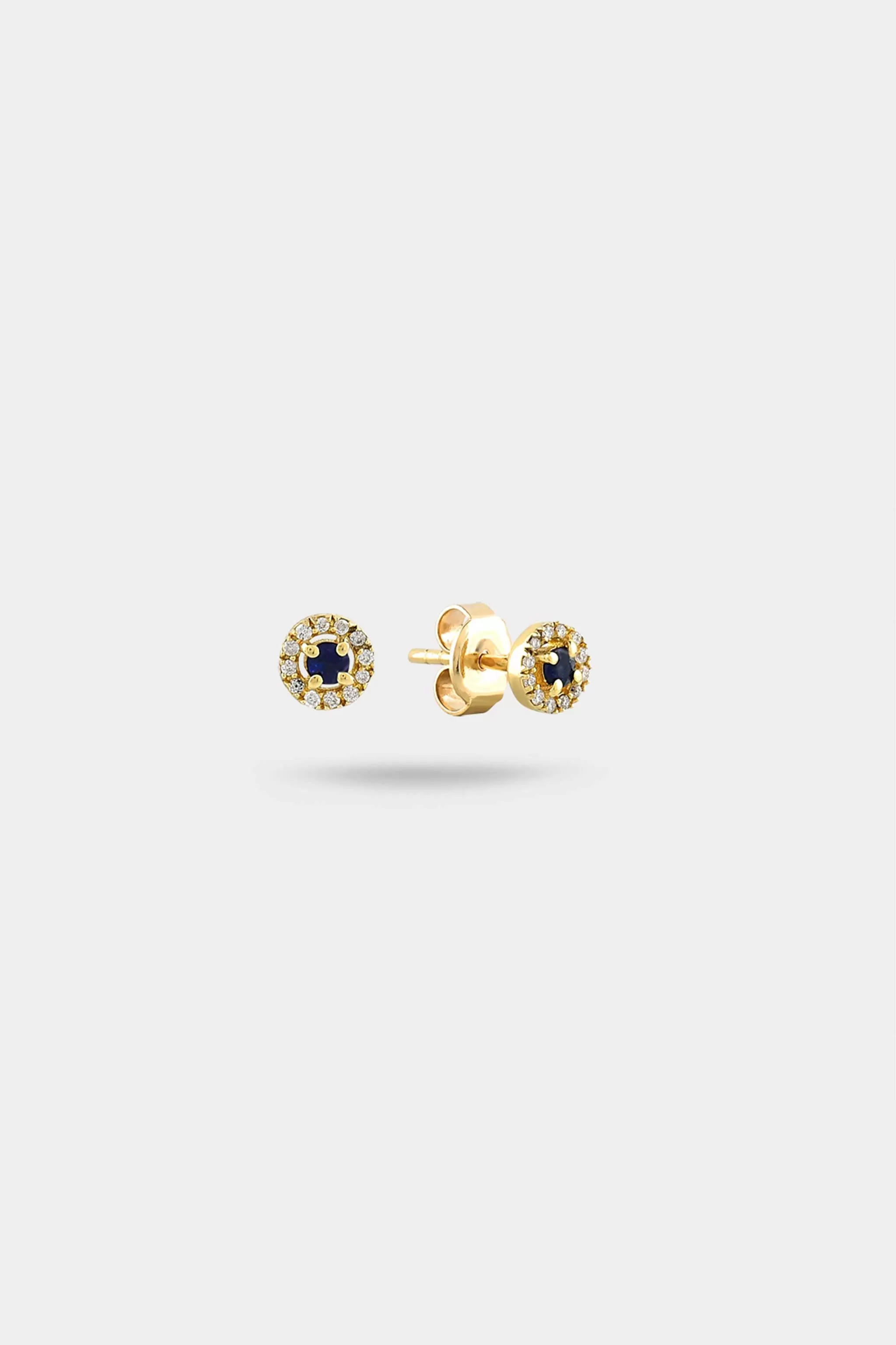 Mosaic Studs in Sapphire and Diamond