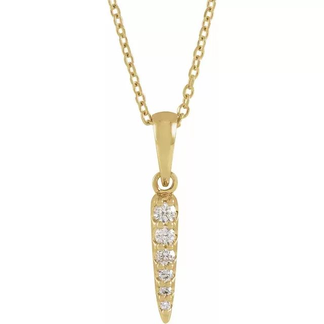 Natural Diamond Spike Necklace