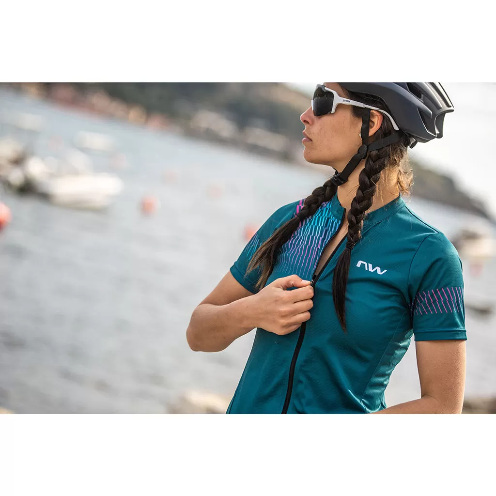 Northwave Womens Origin Jersey - Blue/Iridescent