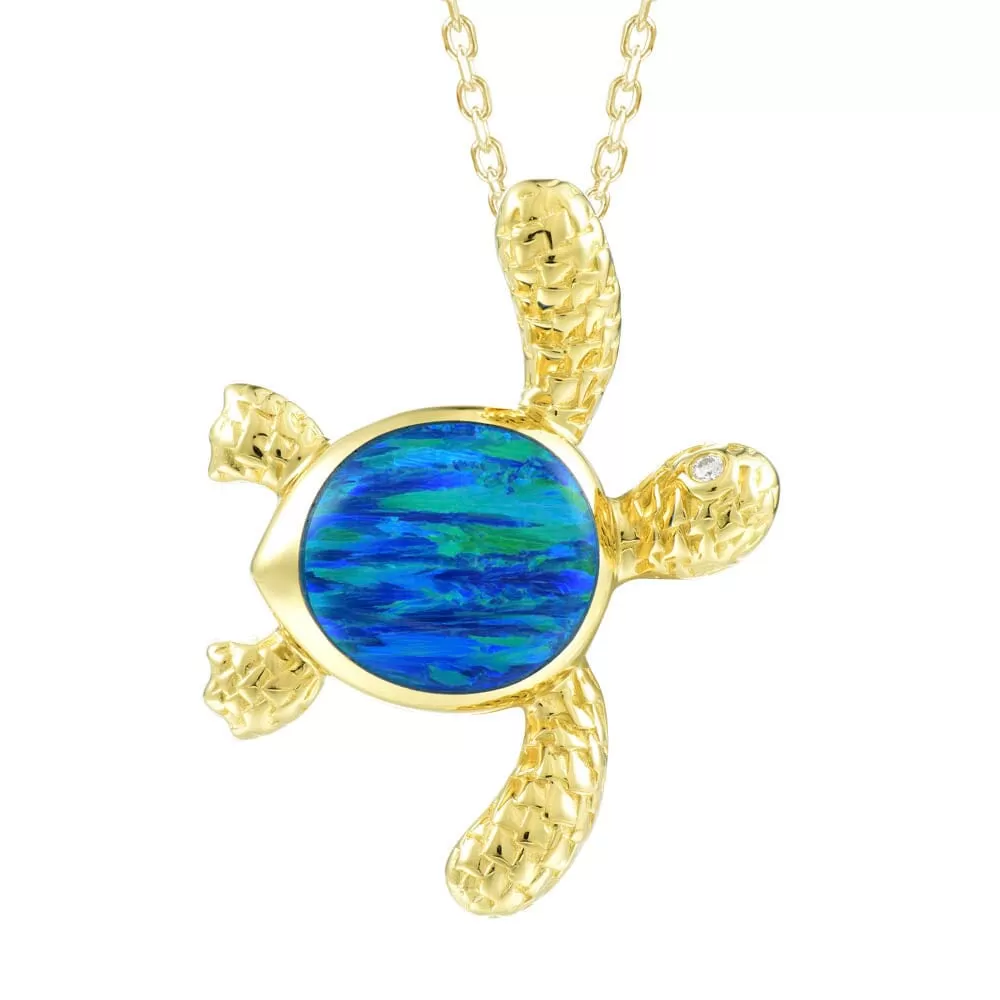 Opal Honu Pendant