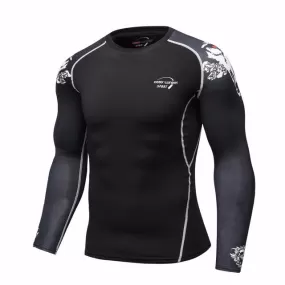 Owl Compression 'Badge' Elite Long Sleeve Rashguard