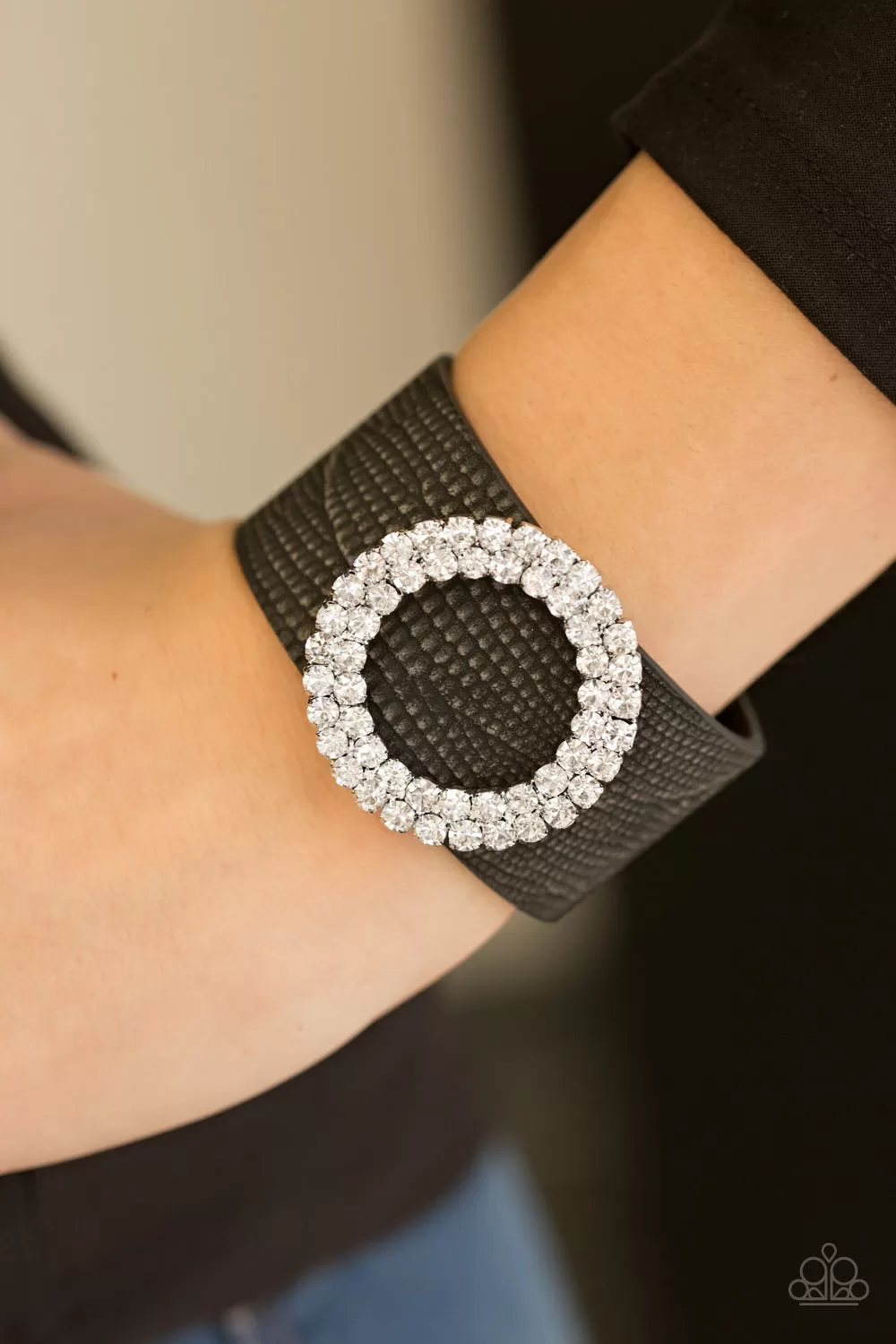 Paparazzi Accessories  - Ring In The Bling Black Bracelet