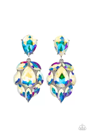 Paparazzi Galactic Go-Getter - Multi Iridescent Earrings