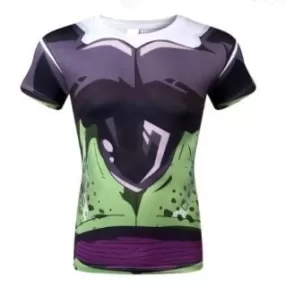 Perfect Cell Dragon Ball Z Short Sleeve Compression Rash Guard