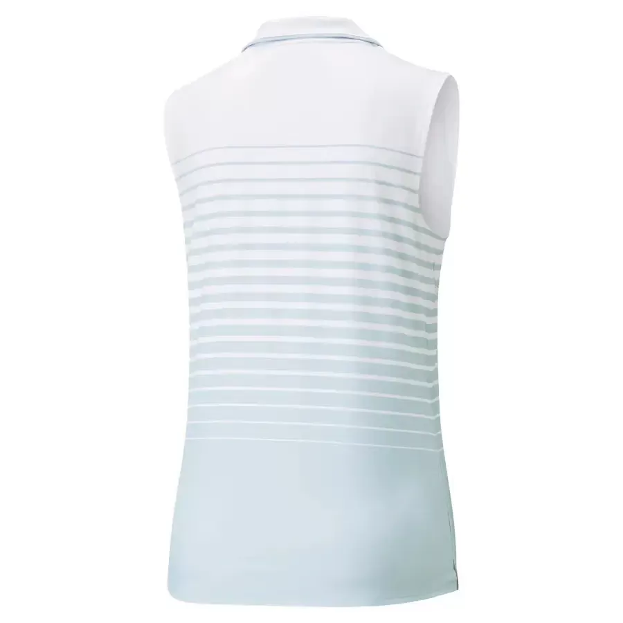 Puma Ladies MATTR Sleeveless Stripe Golf Polo