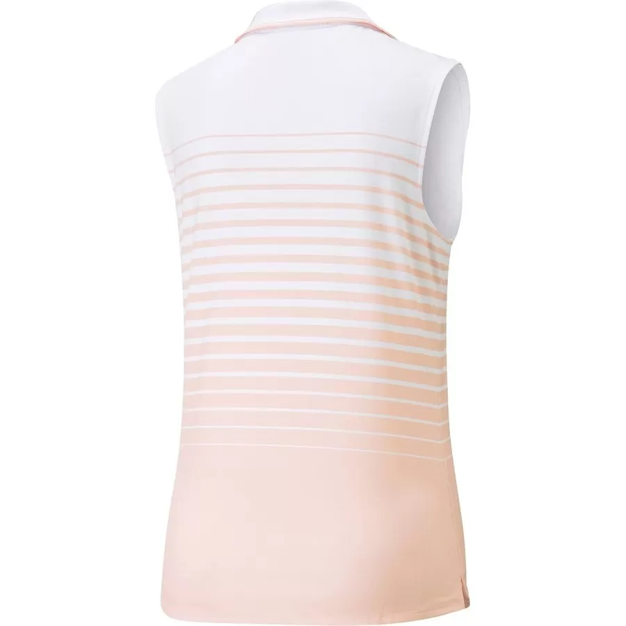 Puma Ladies MATTR Sleeveless Stripe Golf Polo