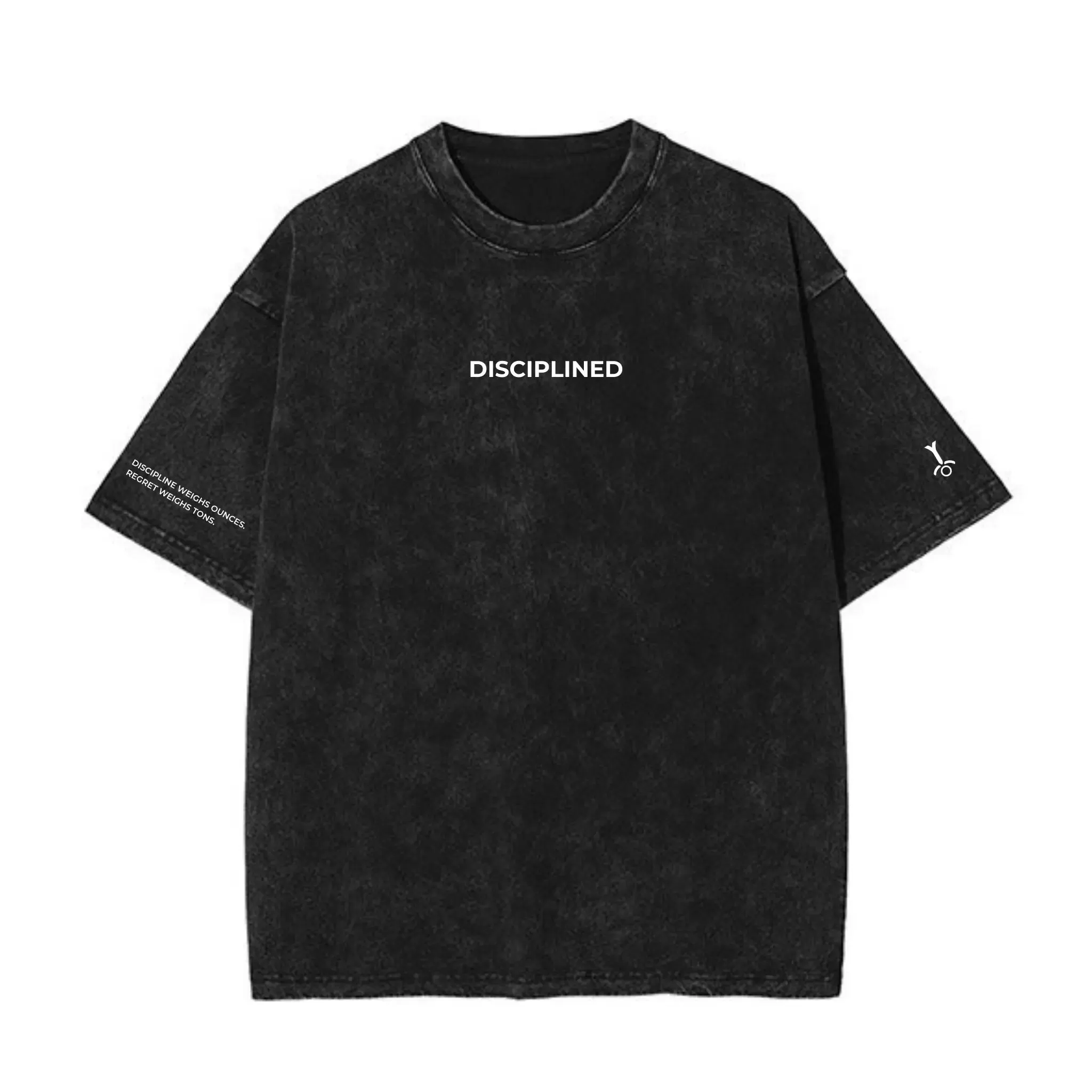 "DISCIPLINED" OVERSIZED ACID WASH TEE