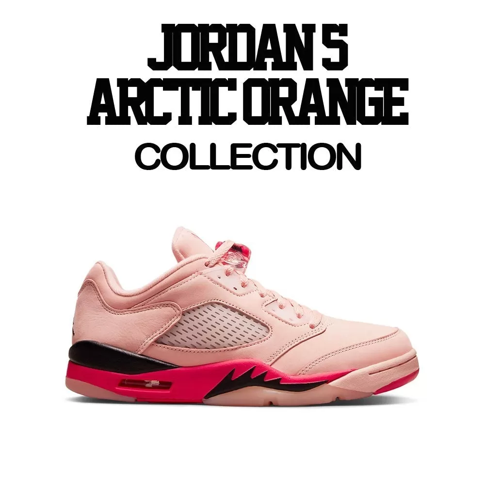 Retro 5 Arctic Orange Shirt - Never On Ice - White