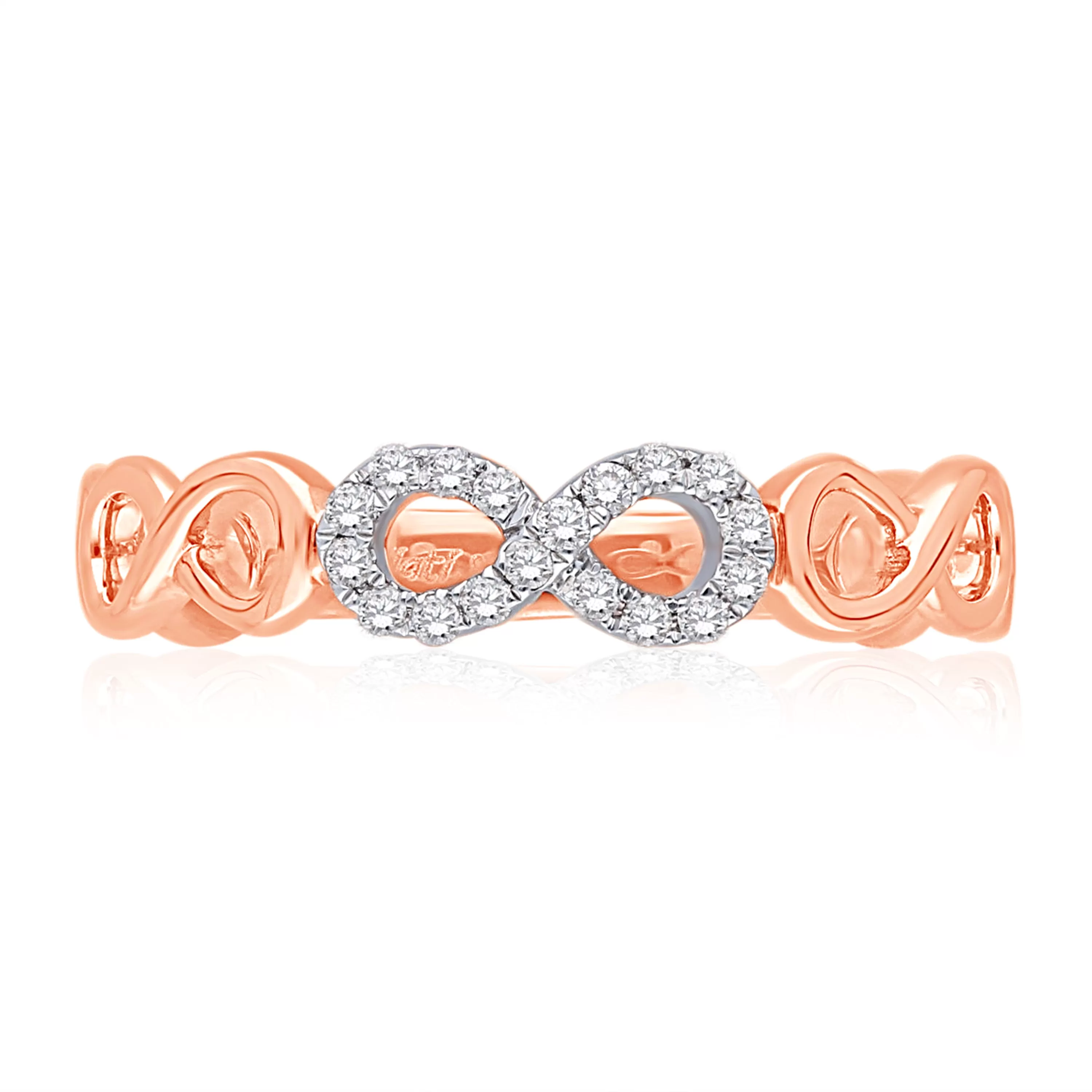 Rose Gold White Diamond Eternal Ring