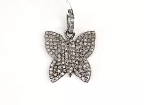 S. Row Designs Silver Diamond Butterfly Pendant