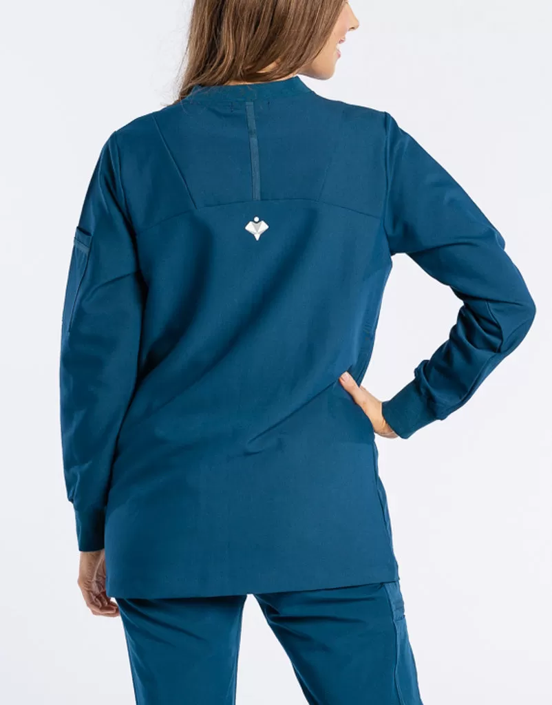 Scrub Jacket Zip Up - Gibraltar Blue