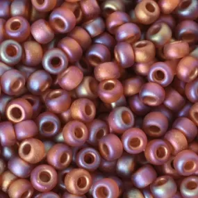 Seed Beads-11/0 Round-134FR Matte Transparent Light Brown AB-Miyuki-16 Grams