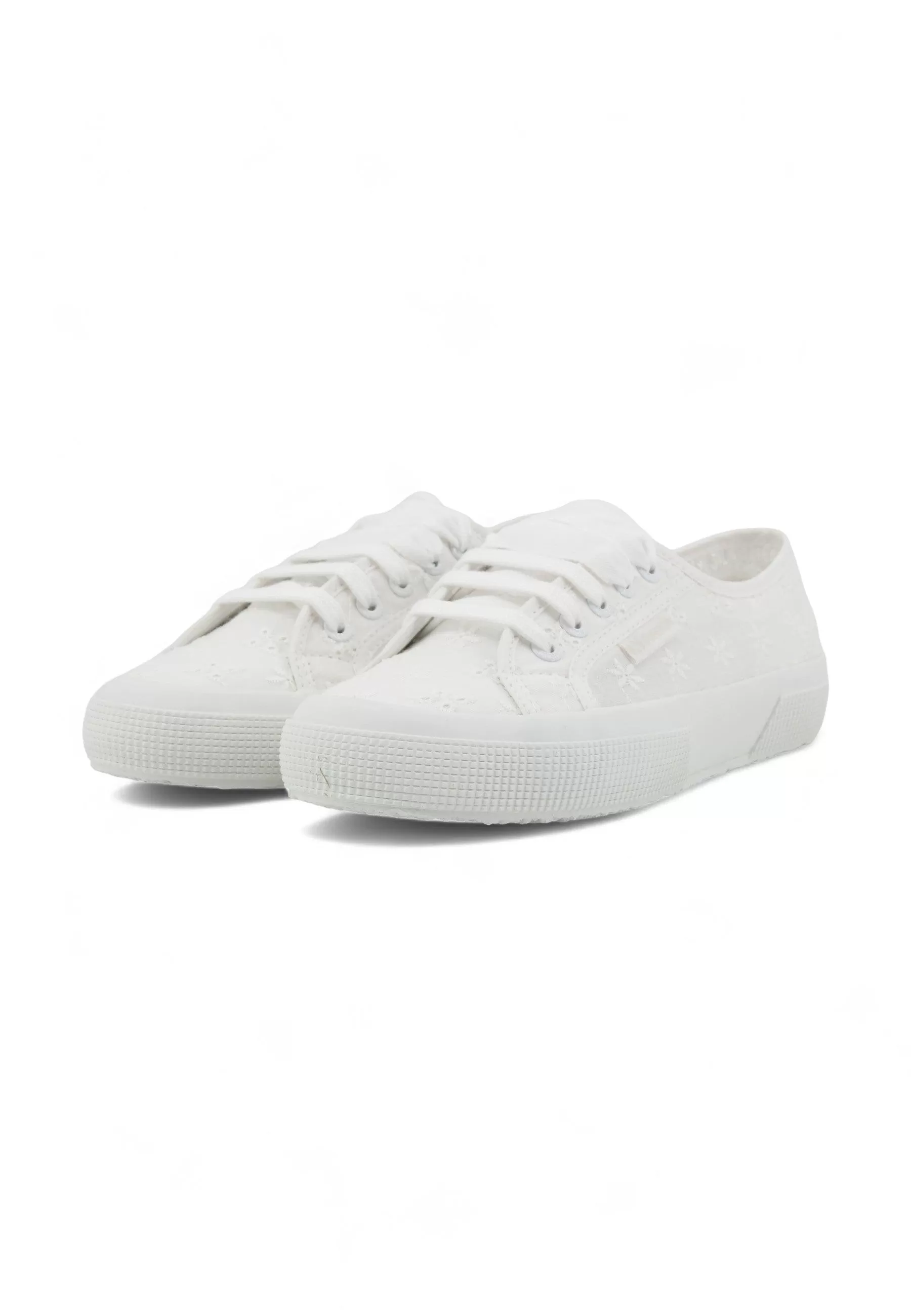 SUPERGA 2750 Flower Sangallo Sneaker Donna Total White S5137JW