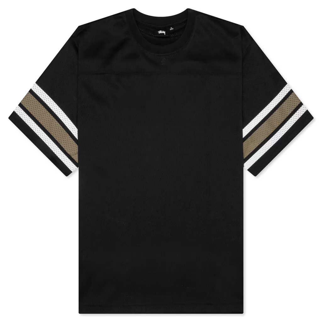 Surfman Mesh Football Jersey - Black