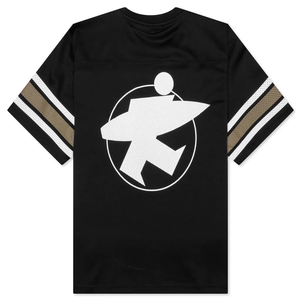 Surfman Mesh Football Jersey - Black