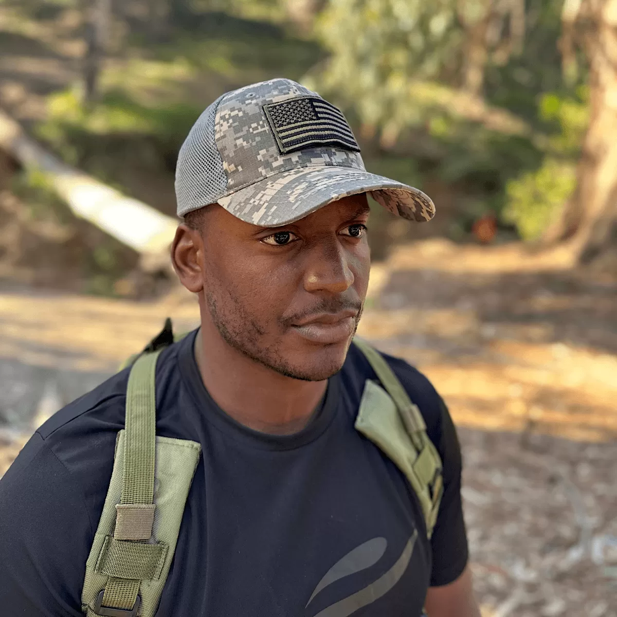 Tactical-Style Patch Hat With Adjustable Strap