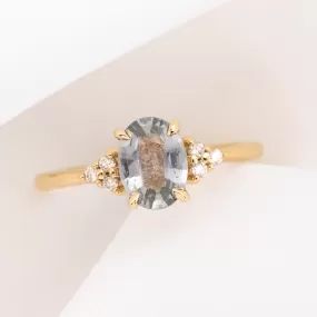 Teresa Ring 1.21ct Light Blue Unheated Sapphire, 14k Yellow Gold (One of a kind)