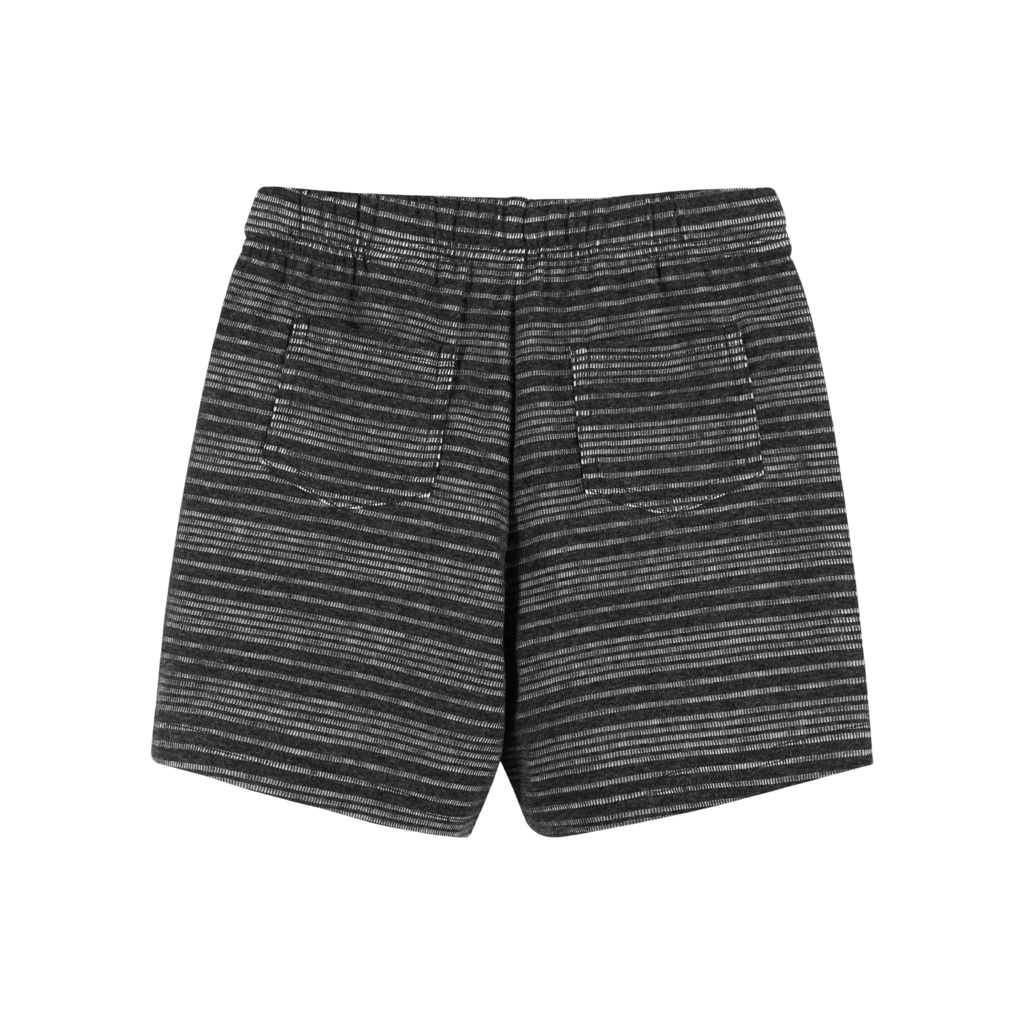 Textured French Terry Shorts | Navy Stripes